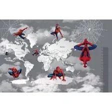 Фотообои листовые Citydecor Superhero Spiderman 5 (400x260, карта мира с ростомером)
