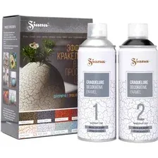 Эмаль Siana Craquelure 2x0.52 л (красный/прозрачный)