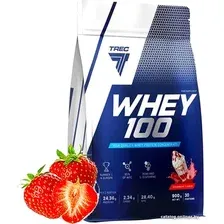 Протеин сывороточный (концентрат) Trec Nutrition Whey 100 (900 г, клубника)