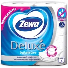 Туалетная бумага Zewa Deluxe Белая 3 слоя (4 рулона)
