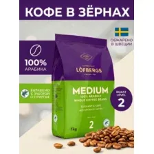 Кофе в зернах Lofbergs Medium Roast 1кг
