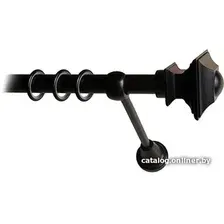 Карниз для штор Lm Decor Верди (черный мат, гладкая, 3м 25мм, 1 ряд)