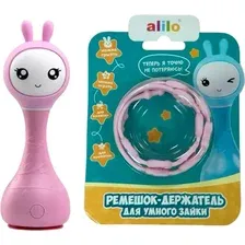 Интерактивная игрушка Alilo Умный зайка с ремешком-держателем (розовый)