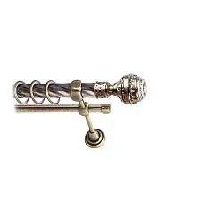 Карниз для штор Lm Decor Ампир 161 2р витой 25/16мм (антик, 2.8м)