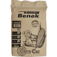 Наполнитель для туалета Super Benek Corn Cat натуральный (25л/15.7кг)