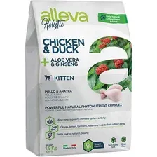 Сухой корм для кошек Alleva Holistic Chicken & Duck + Aloe vera & Ginseng Kitten 1.5 кг