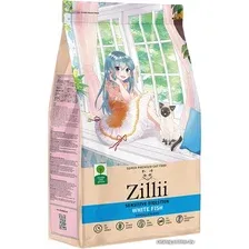 Сухой корм для кошек Zillii Sensitive Digestion белая рыба 2 кг
