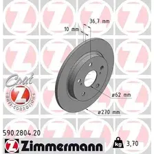 Тормозной диск ZIMMERMANN 590.2804.20 полный , задняя ось