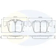 Комплект тормозных колодок, дисковый тормоз COMLINE CBP02641