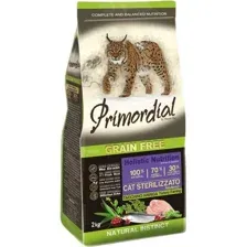 Сухой корм для кошек Primordial GF Adult Sterilized Turkey &amp; Herring 2 кг (для стерилизованных кошек и кастрированных котов с индейкой и селдью)