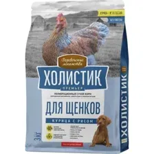 Корм для щенков Деревенские лакомства Холистик Премьер, курица с рисом, 3 кг