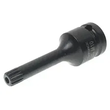 ROCK FORCE 47210 24807810T ГОЛОВКА-БИТА SPLINE ГЛУБОКАЯ УДАРНАЯ1/2'', M10 С ОТВЕРСТИЕМ , СТРАНА ВВОЗ RF-24807810T