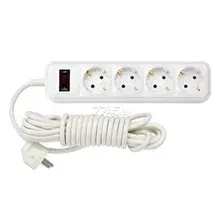 Удлинитель 3,5 м 4 розетки 2,5 кВт с заземлением и выключателем BYLECTRICA (У10-328 3.5м)