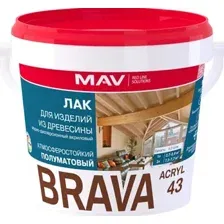 Лак Brava ВД-АК-1043 1 л (полуматовый)