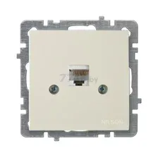 Розетка компьютерная RJ45 NILSON Touran кремовый (24120444)