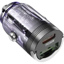 Автомобильное зарядное Borofone BZ26A PD36W+QC3.0 (фиолетовый)