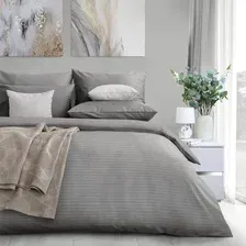 Комплект постельного белья Verossa Stripe Евро 50x70/70x70 / 760178 (Gray)
