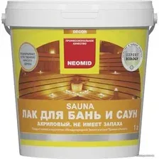 Лак Neomid Sauna акриловый для бань и саун 1 л