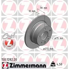 Тормозной диск ZIMMERMANN 150.1282.20 полный , задняя ось