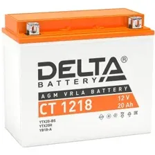 Мотоциклетный аккумулятор Delta CT 1218 (YTX20-BS,YTX20H, Y16B-CX, YB16-B, YB18-A) (18 А·ч)