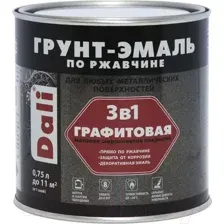 Грунт-эмаль DALI Графитовая по ржавчине 3 в 1 (750мл, серо-синий)