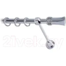 Карниз для штор Lm Decor Севилла 120 1р гладкий (хром, 3.2м)