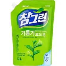 Средство для мытья посуды Lion Chamgreen зеленый чай 1.2 л