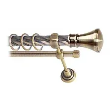 Карниз для штор Lm Decor Люксор 101 2р витой 25/16мм (антик, 1.8м)