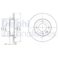 Тормозной диск DELPHI BG3505 полный , задняя ось
