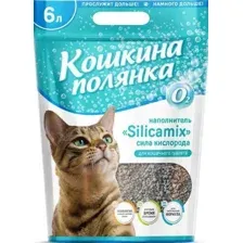 Наполнитель для туалета Кошкина Полянка Silicamix Сила кислорода 12 л