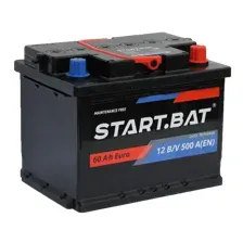 Автомобильный аккумулятор START.BAT 6СТ- 60 VLR, обратная полярность, 510А
