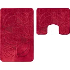 Набор ковриков Maximus Flora 2577 (60x100/50x60, бургунди)