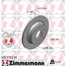 Тормозной диск ZIMMERMANN 610.3703.20 полный , задняя ось