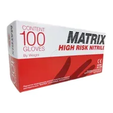 Нитриловые перчатки Matrix High Risk (M, 100 шт, сверхпрочные)