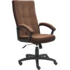 Офисное кресло TetChair Trendy (флок/ткань, коричневый)