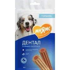 Лакомство для собак Мнямс Dental Зубные палочки с говядиной 100 г