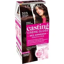Краска для волос L'OREAL Casting Crème Gloss, тон 323 Черный шоколад, 180 мл