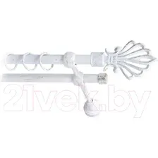 Карниз для штор Lm Decor Веер 006 2р гладкий (белое золото, 4м)