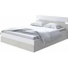 Кровать PROxSON Milton с ПМ 180x190 (белый/дуб шамони светлый 124)