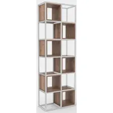 Стеллаж Hype Mebel Грос-2 70x210 (белый/дуб галифакс олово)