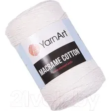 Пряжа для вязания Yarnart Macrame Cotton 752 250 г 225 м (молочный)