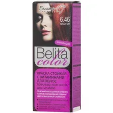 Краска стойкая для волос Belita сolor 6.46, махагон.