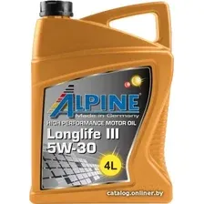 Моторное масло Alpine Longlife III 5W-30 4л