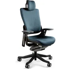 офисное компьютерное кресло Unique Wau 2 Black Fabric, BL 417 серо-голубой