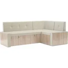 Угловой диван Мебель-АРС Таллин 211x83x141 (бархат бежевый Star Velvet 6 Light Beige)