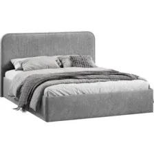 Кровать Трия Тиффани Тип 1 c ПМ 160x200 (микровелюр Wellmart Silver)