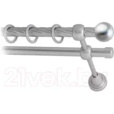 Карниз для штор Lm Decor Шар малый 124 2р витой (сатин, 3.2м)