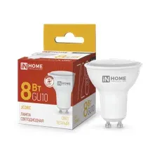 Светодиодная лампочка In Home LED-JCDRC-VC 8Вт 230В GU10 3000К 720Лм 4690612023427