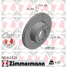 Тормозной диск ZIMMERMANN 150.3427.20 вентилируемый , передняя ось