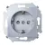 Розетка Simon 1591432-033 (алюминий)